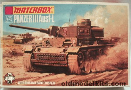 Matchbox 1/76 Panzer III Ausf. L with Diorama Base, PK74 plastic model kit